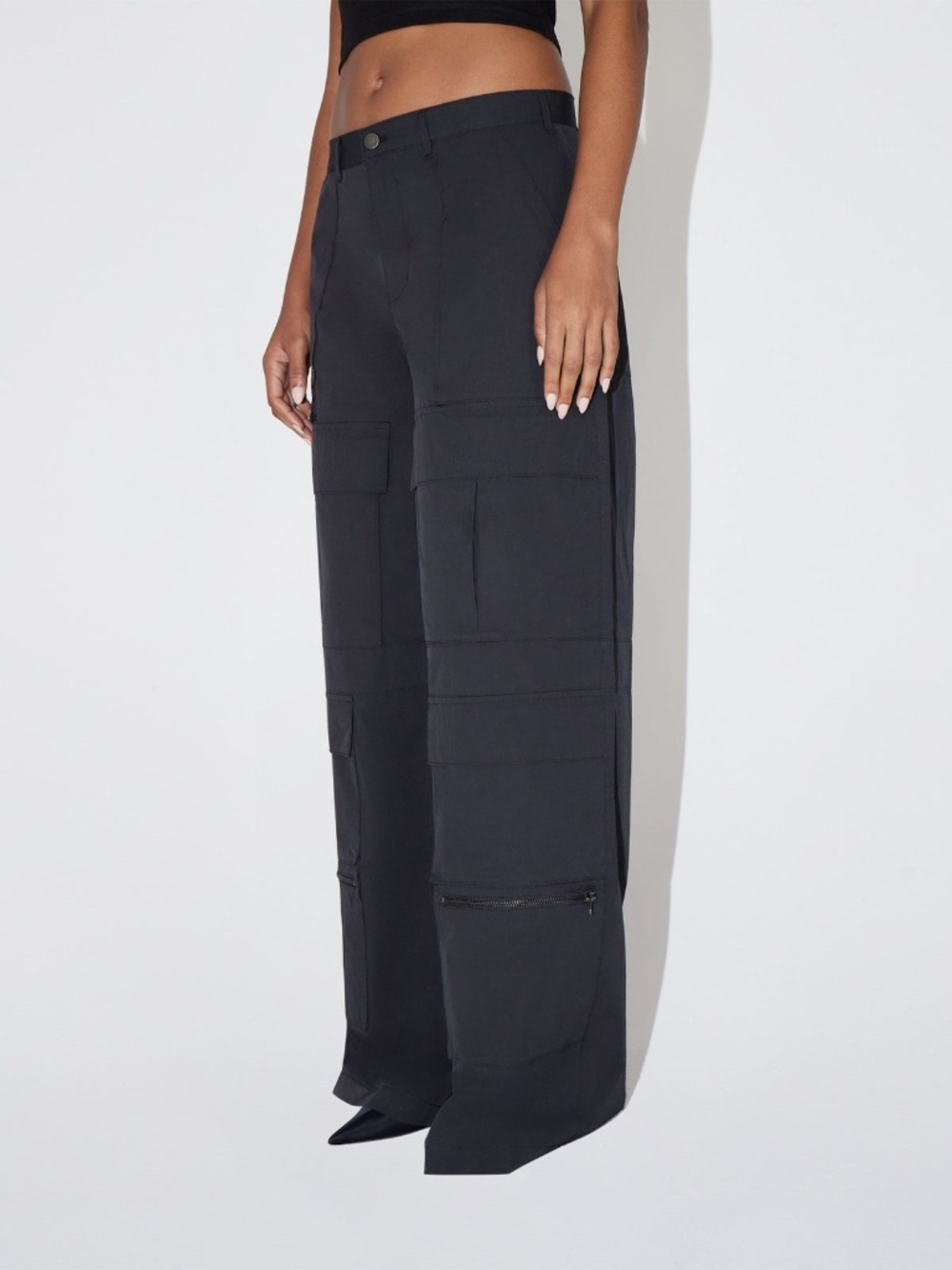khy | cargo pants | wide leg | black | size: us xl - Picture 7 of 7